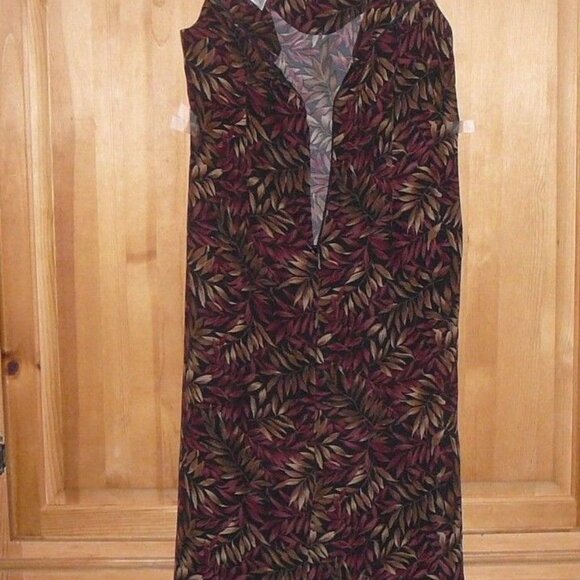 STUDIO I WOMANS Size 10P Petite Tall Leaf Theme DRESS & JACKET - Picture 5 of 7